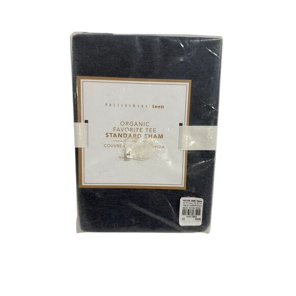 Pottery Barn Teen Organic Favorite Tee Standard Sham 20x26 Charcoal Gray NWT - Picture 1 of 6